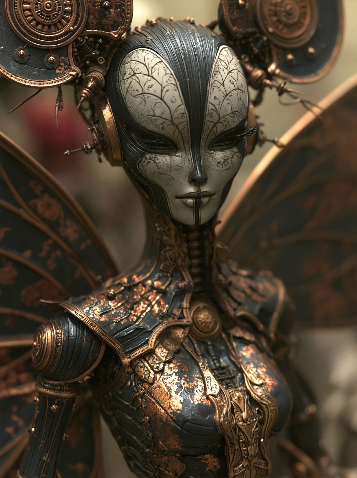 Steampunk Automaton Portrait Poster. poster — illustration art