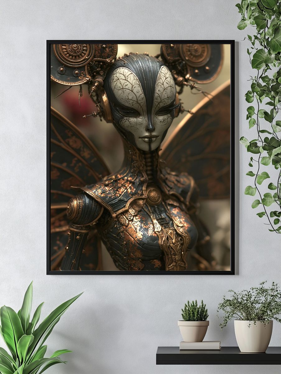 Steampunk Automaton Portrait Poster. — room view 4
