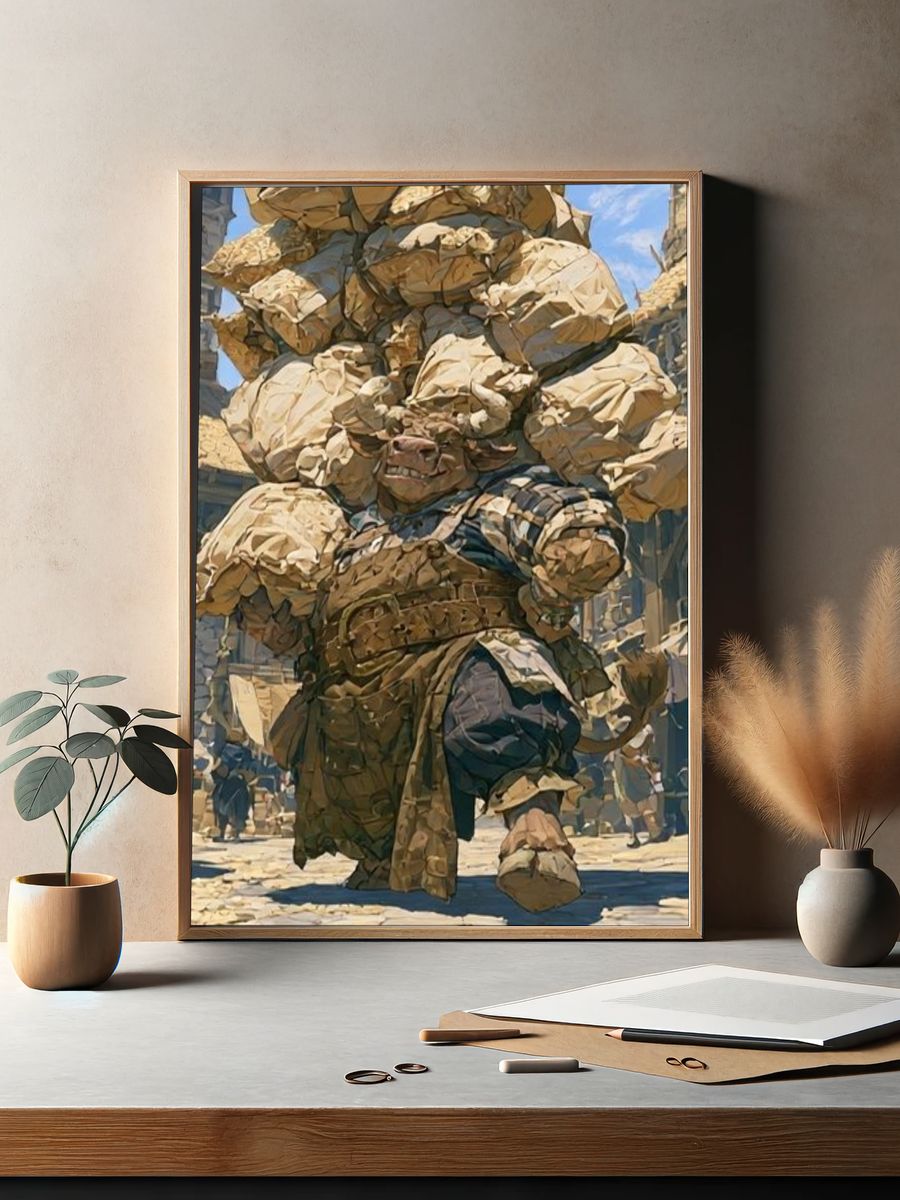 Fantasy Ogre — Illustration Poster. — room view 2