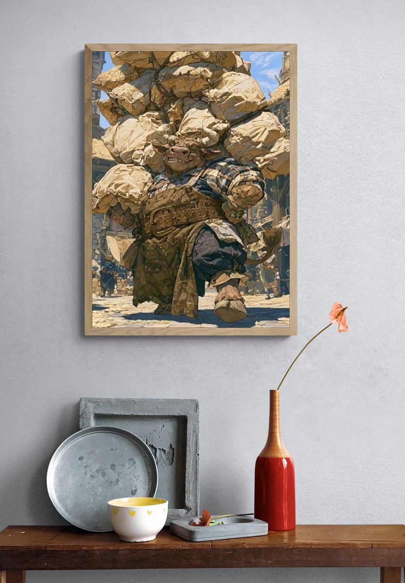 Fantasy Ogre — Illustration Poster. — room view 3