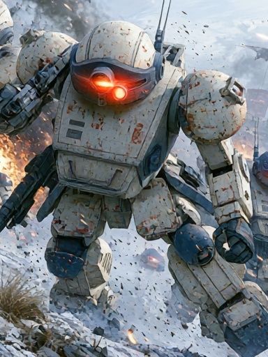 Mech Battle Sci-Fi Poster. poster detail