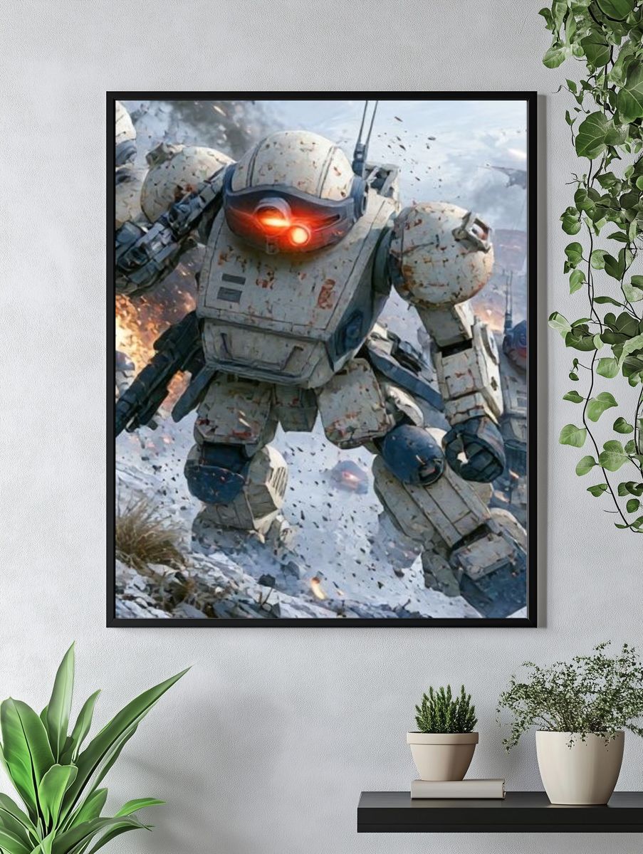 Mech Battle Sci-Fi Poster. — room view 4