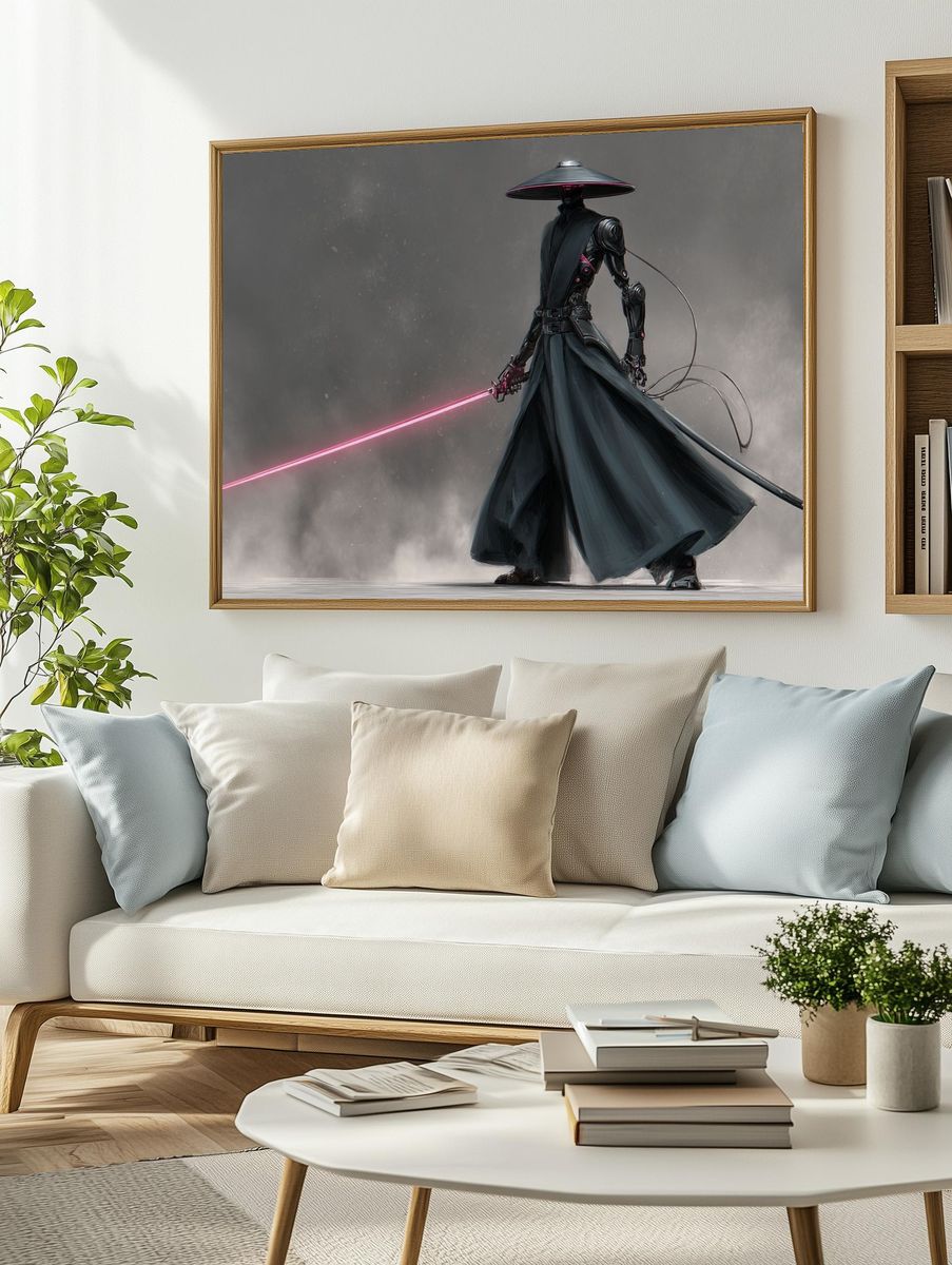 Cyber Samurai Warrior Print. — room view 2