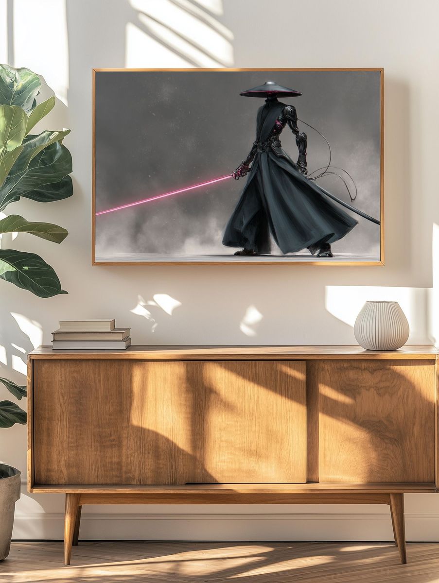 Cyber Samurai Warrior Print. — room view 3