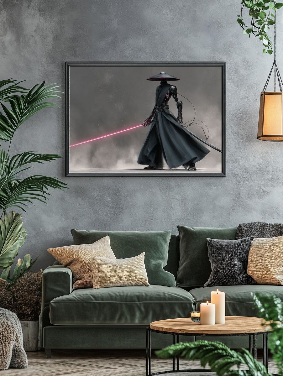 Cyber Samurai Warrior Print. — room view 4