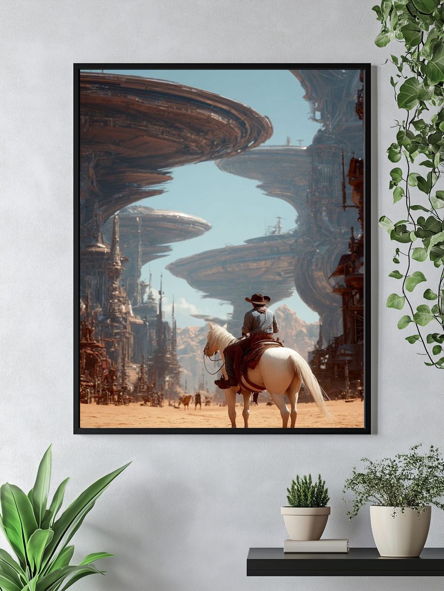 Desert Cowboy Sci-Fi Poster. — room view 4