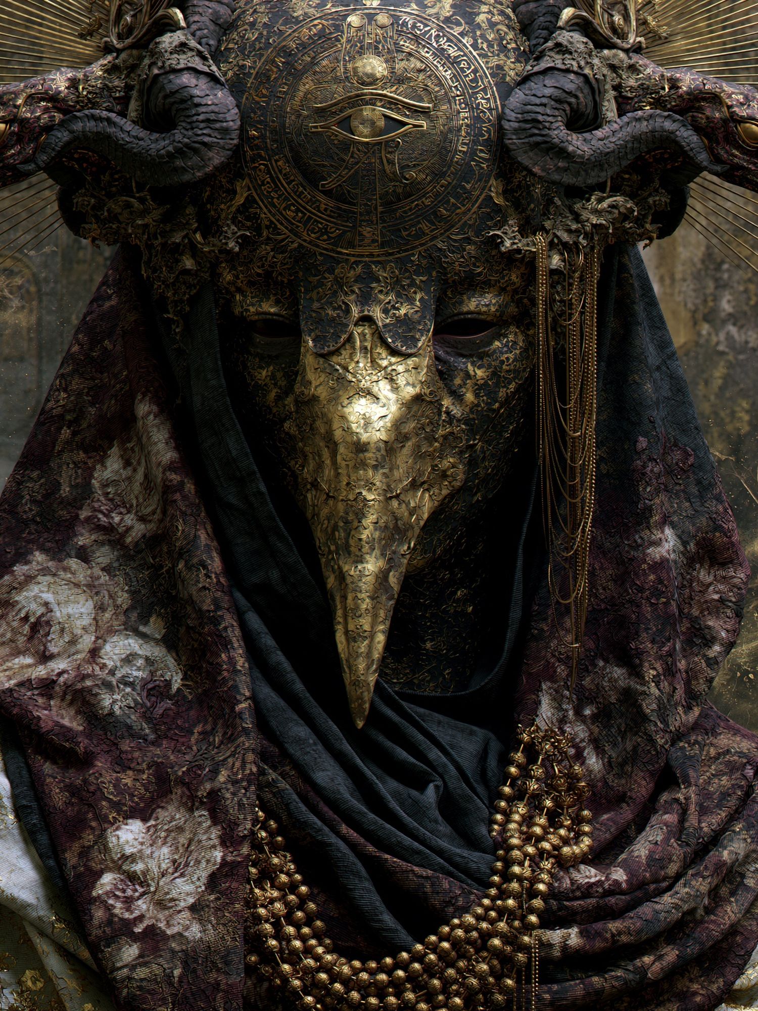 Anubis Mask Surrealism Print. poster detail