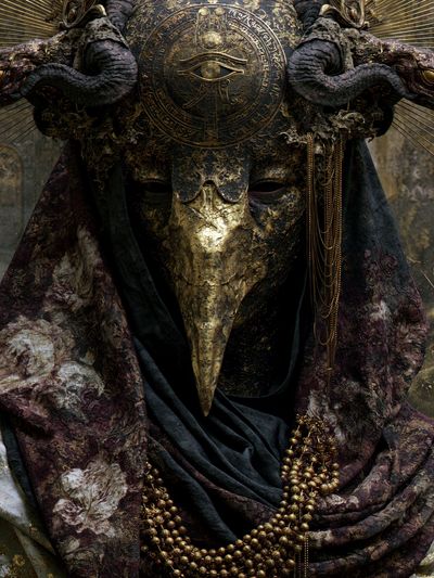 Anubis Mask Surrealism Print. poster print
