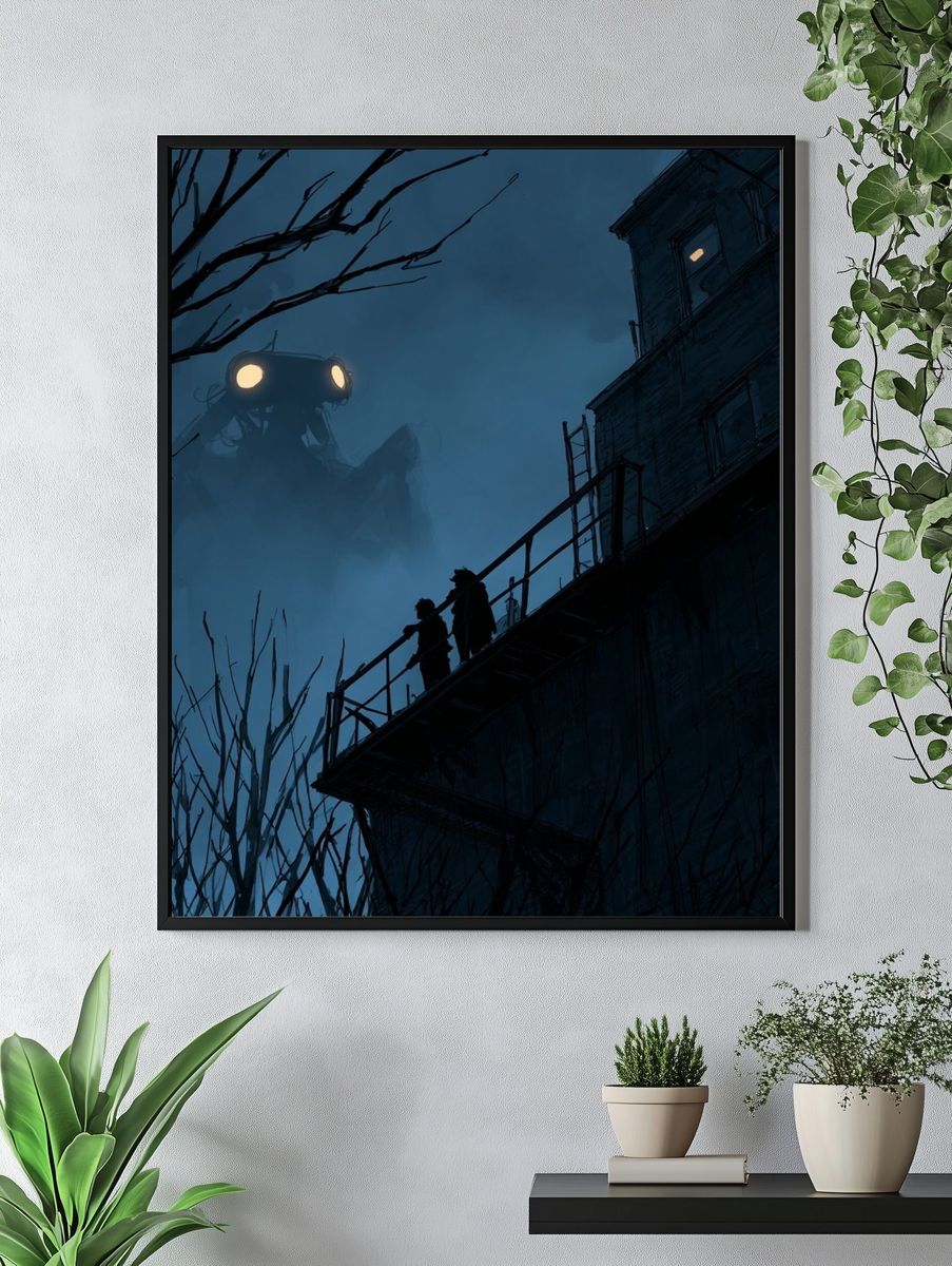 Foggy Giant Encounter Illustration Print. — room view 4