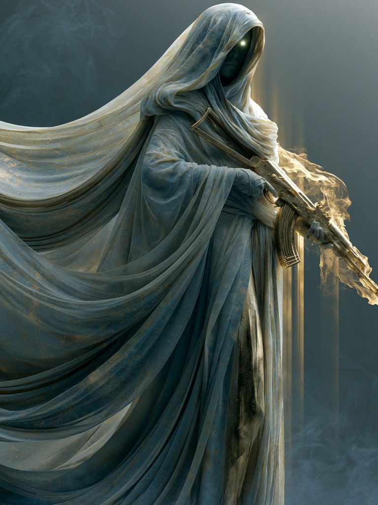 Veiled Sentinel Digital Art Print. poster detail
