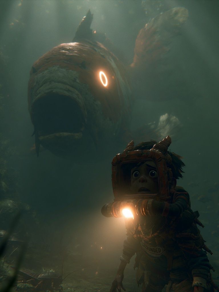 Underwater Monster Encounter Print. poster detail