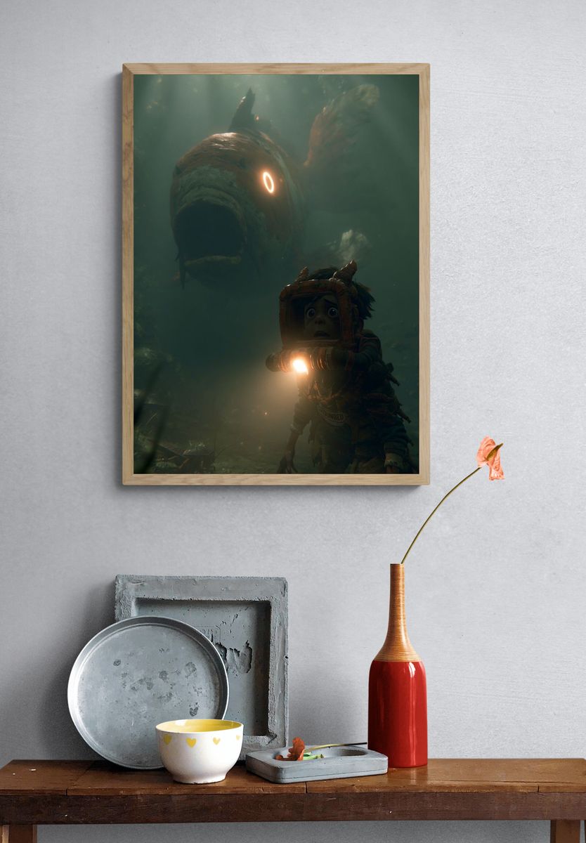 Underwater Monster Encounter Print. — room view 3