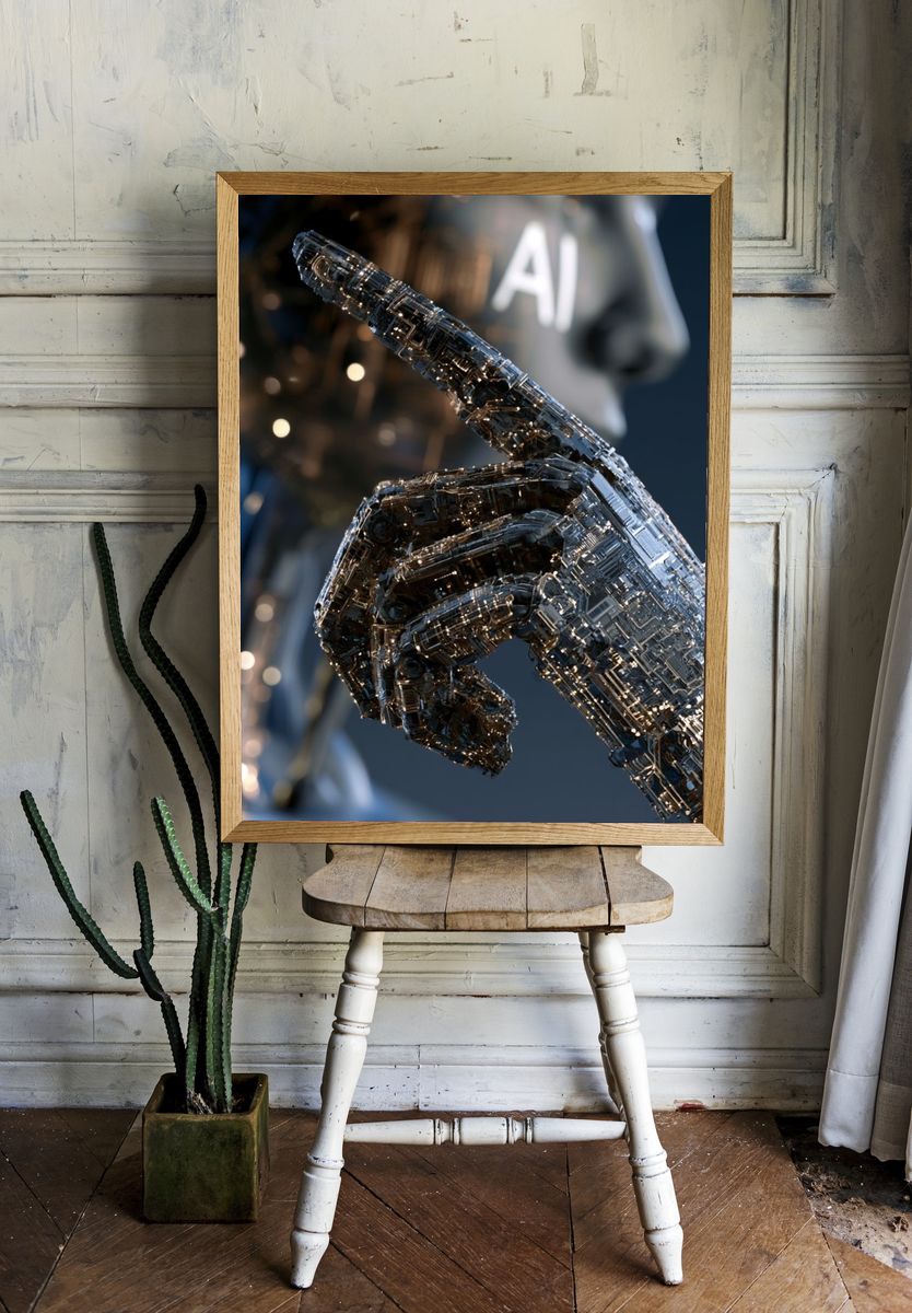 Sleeping Baby in Cloud Heart Print. — room view 1
