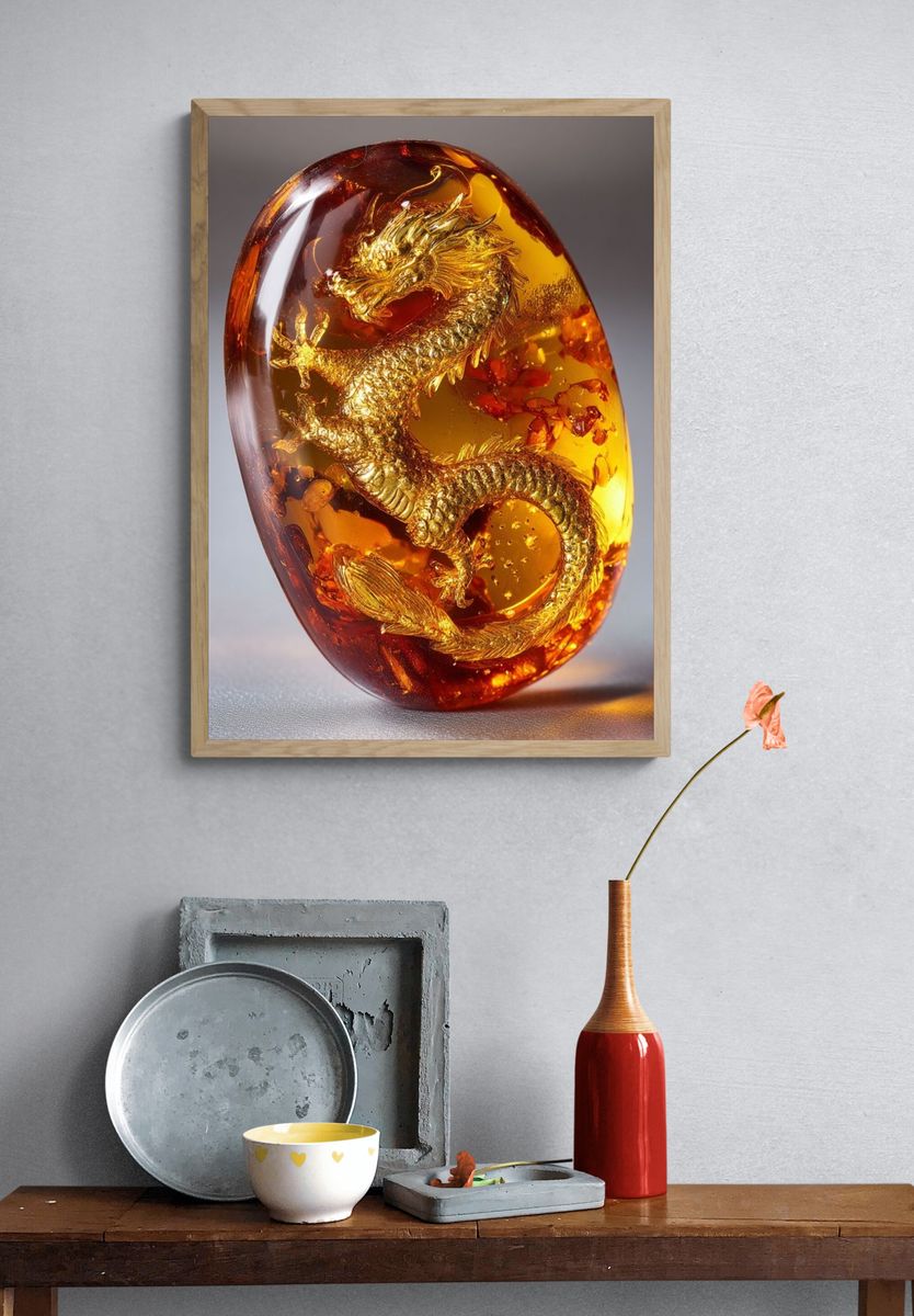 Golden Dragon Amber Poster. — room view 3