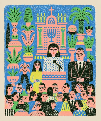 Colorful Crowd Illustration Poster. poster print