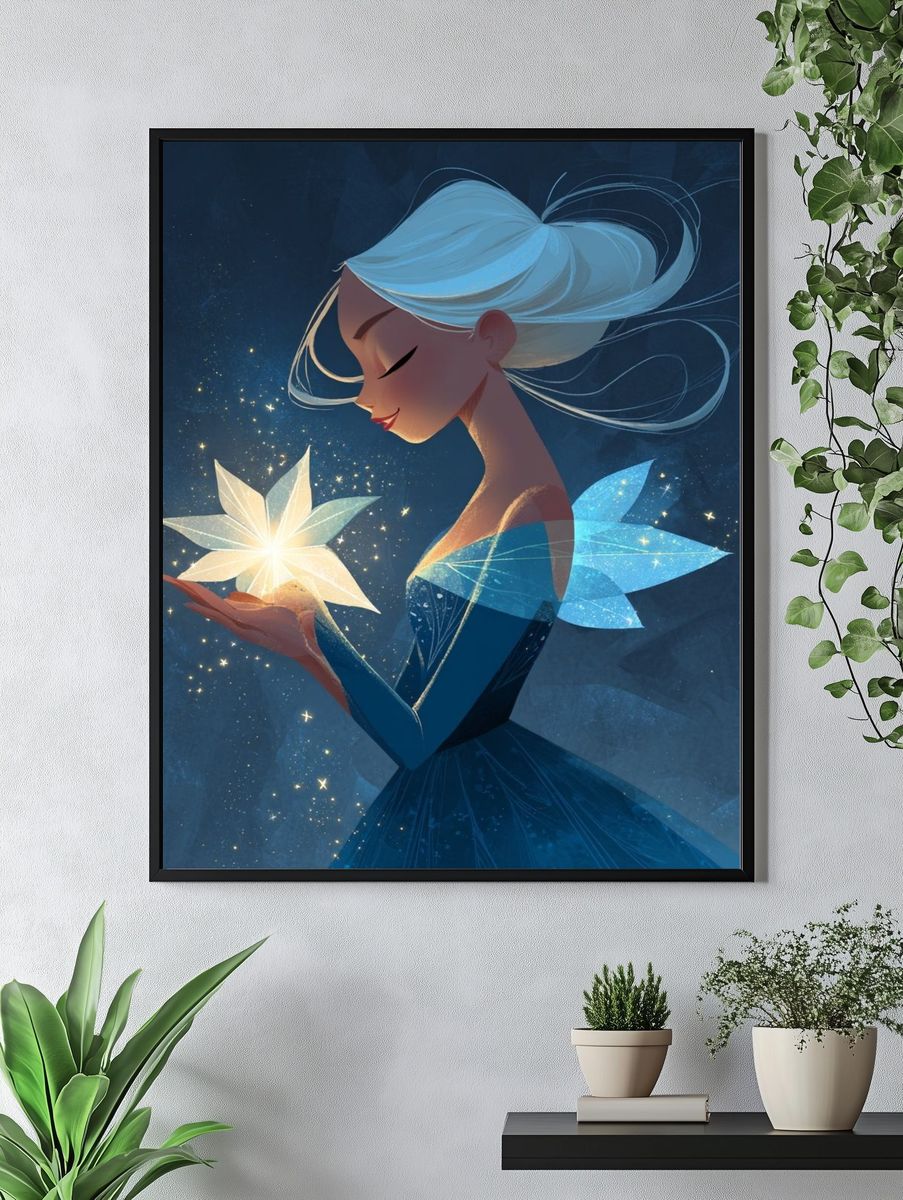 Moonlit Fairy Digital-Art Poster. — room view 4