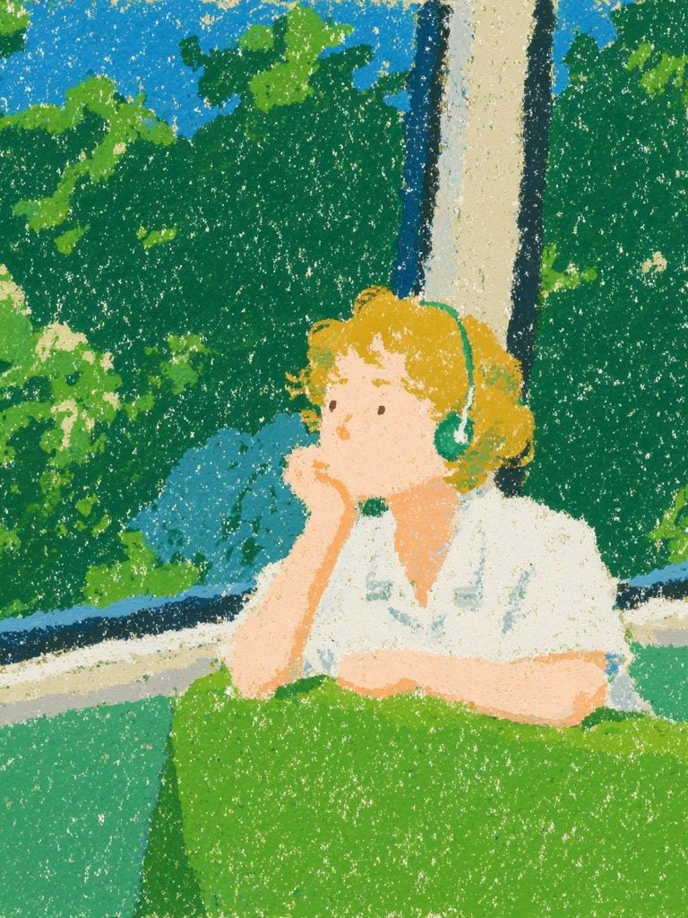 Girl on Train — Illustration Print. poster detail