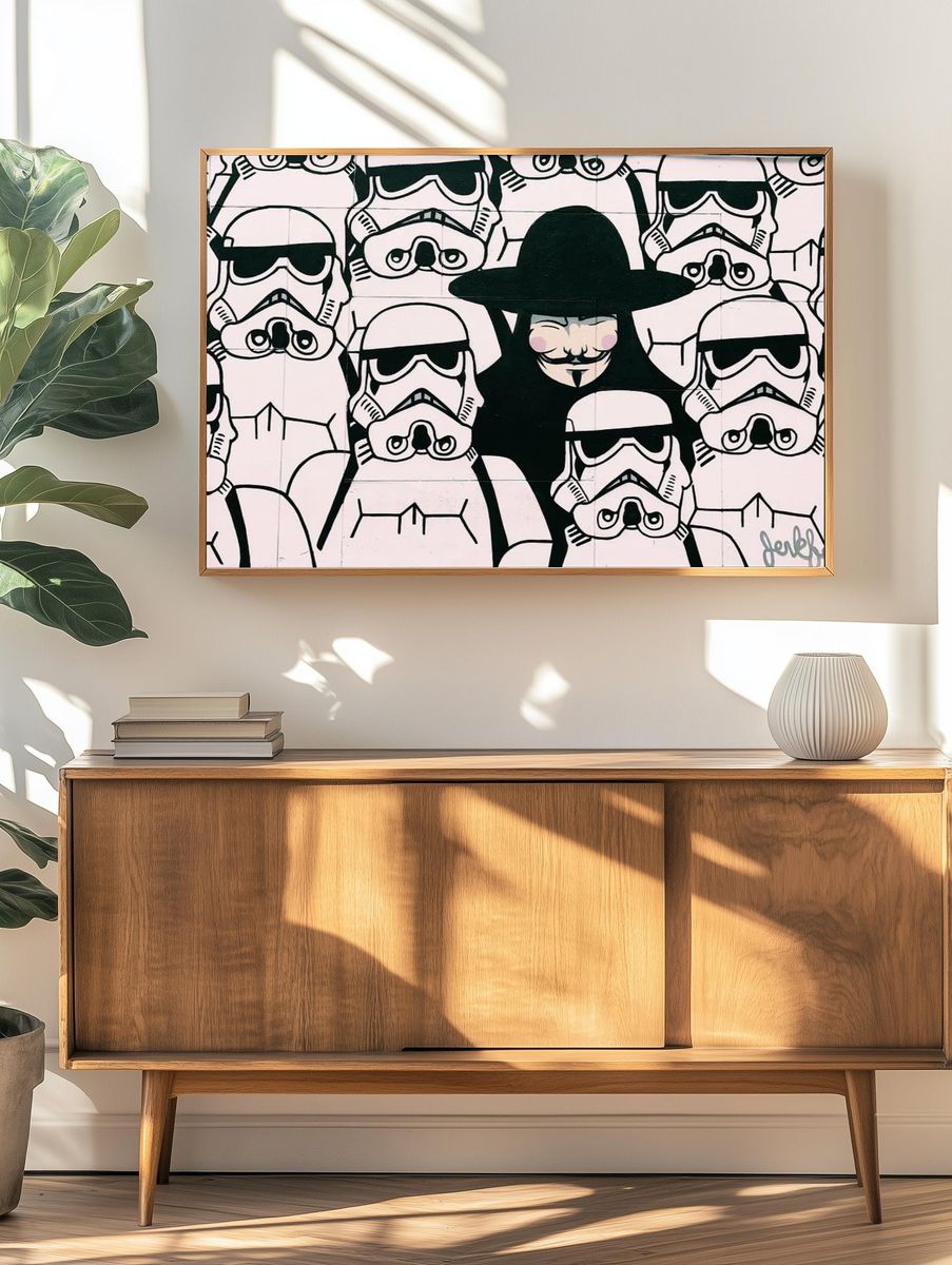 Stormtroopers Vendetta character mural art. — room view 3
