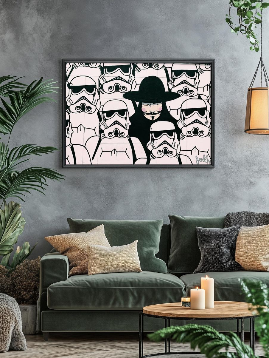 Stormtroopers Vendetta character mural art. — room view 4