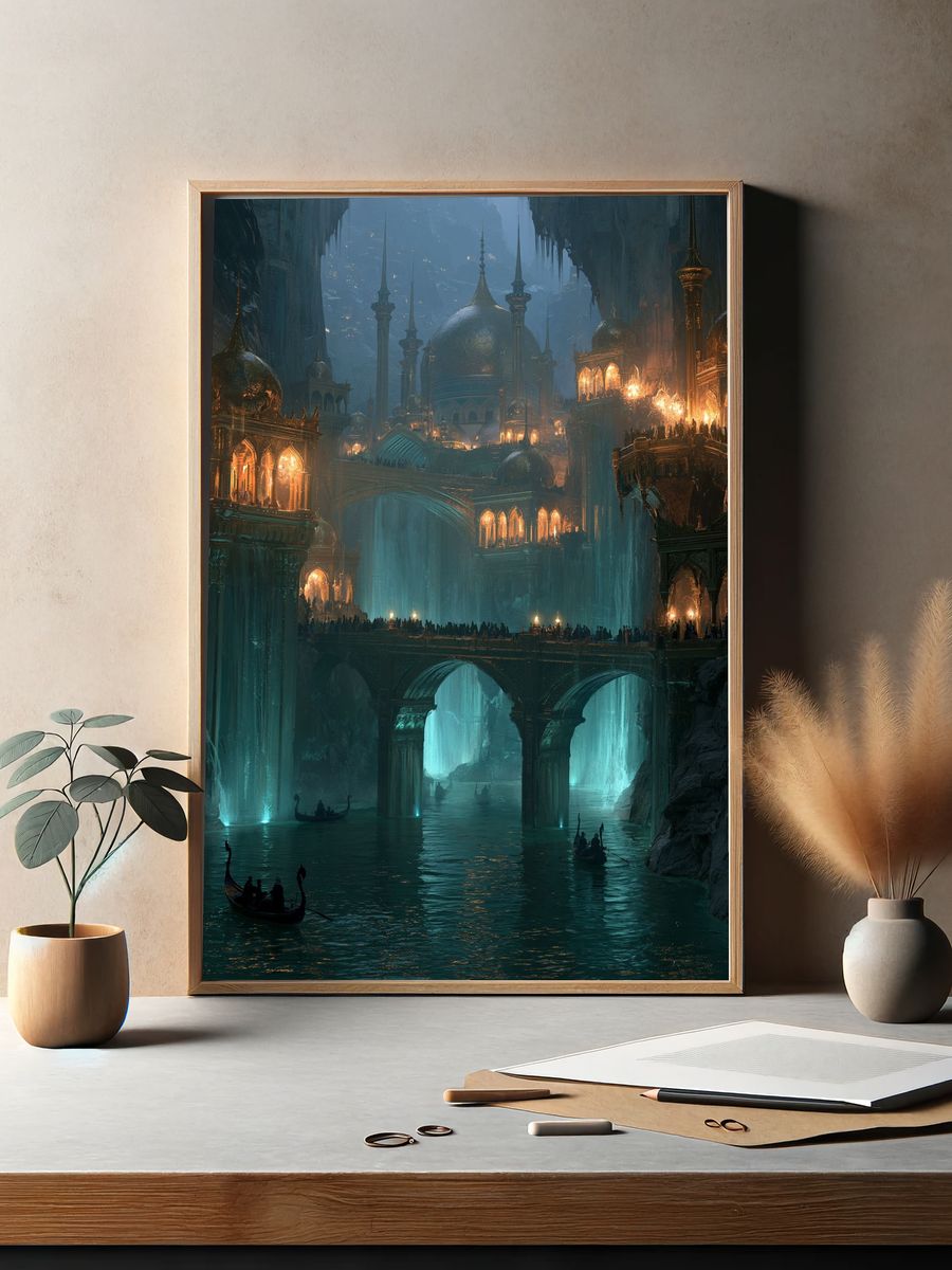 Underground Palace Fantasy Print. — room view 2