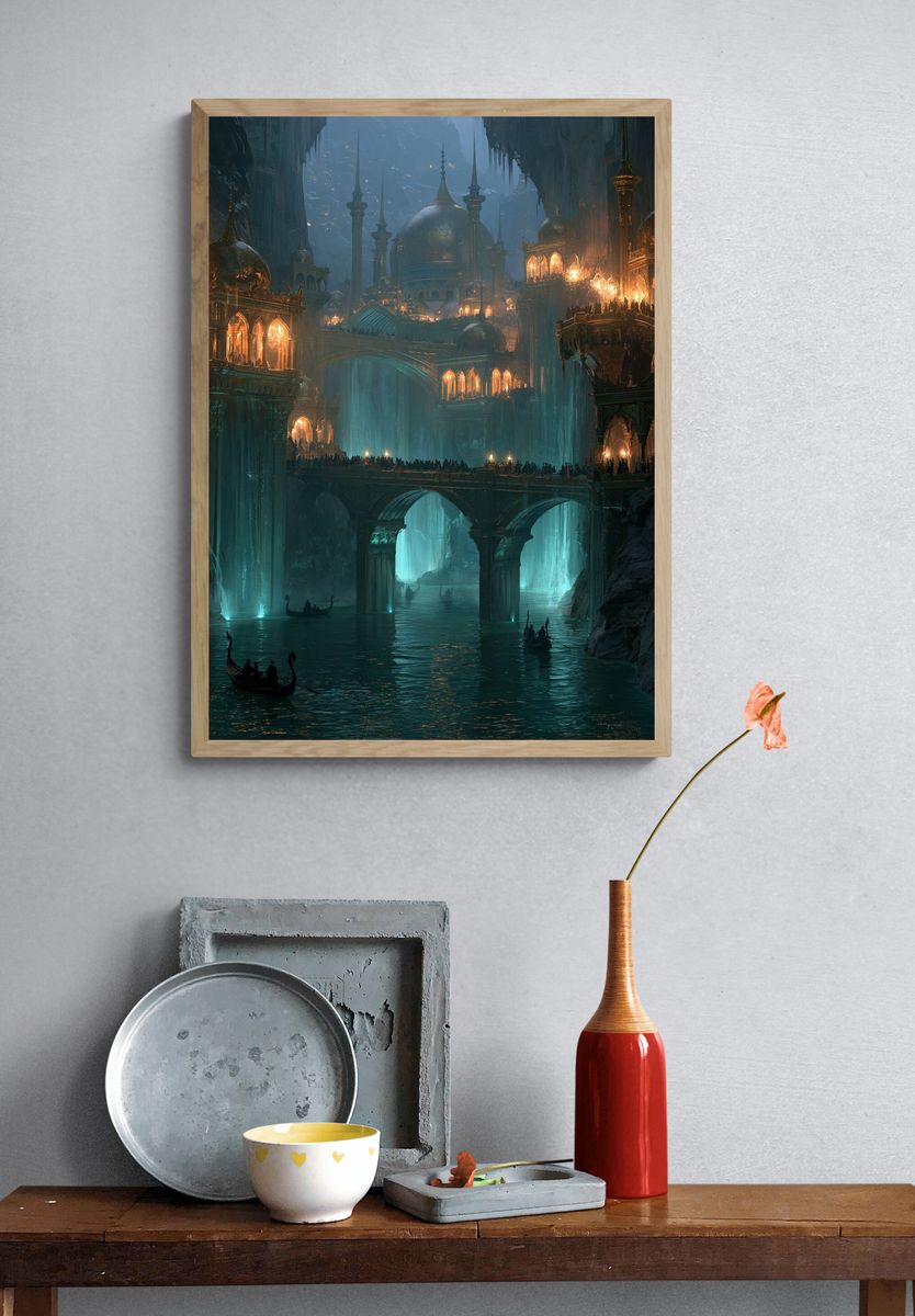 Underground Palace Fantasy Print. — room view 3