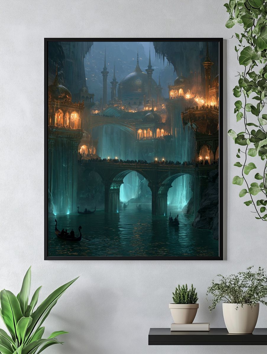 Underground Palace Fantasy Print. — room view 4