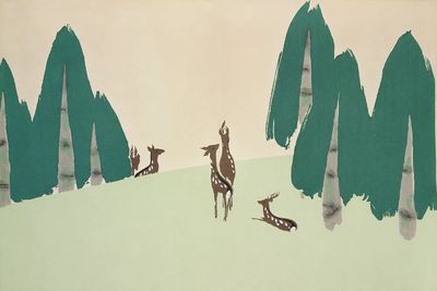 Deer Momoyogusa–Flowers Hundred Generations (1909). poster print