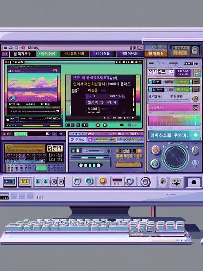 Retro Computer Interface Poster. poster print