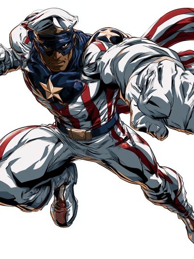 Captain America Action Illustration Poster. poster
