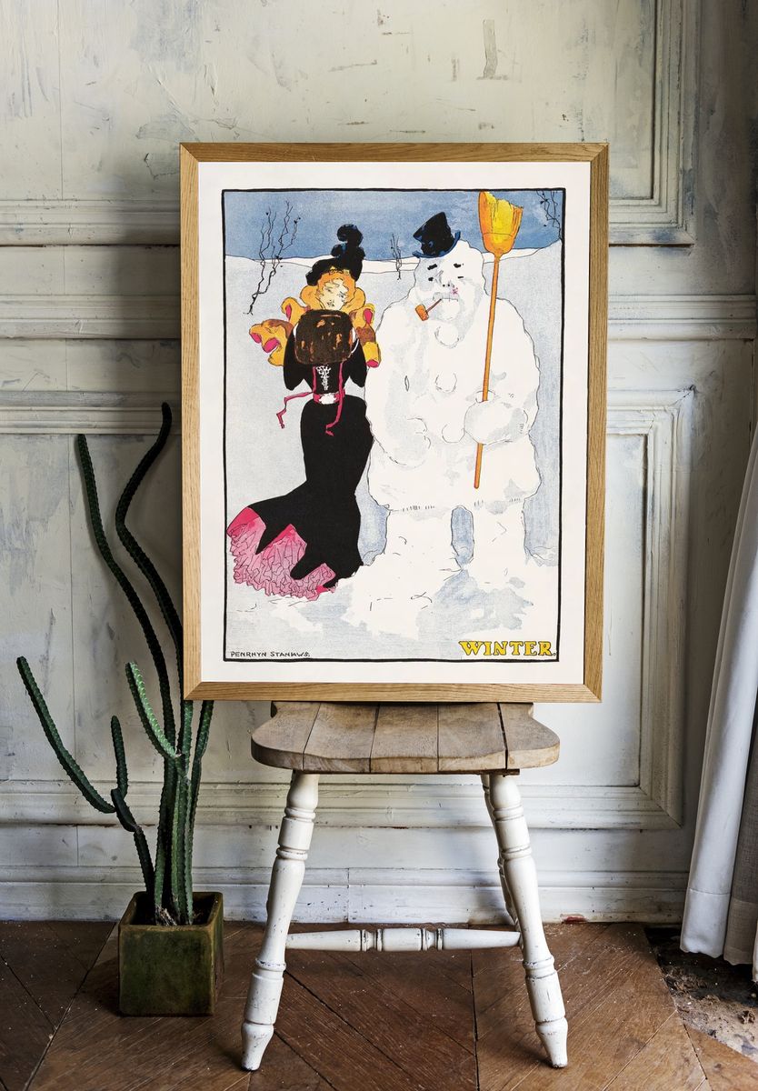 Red Streetwear Figure Illustration Poster. — room view 1