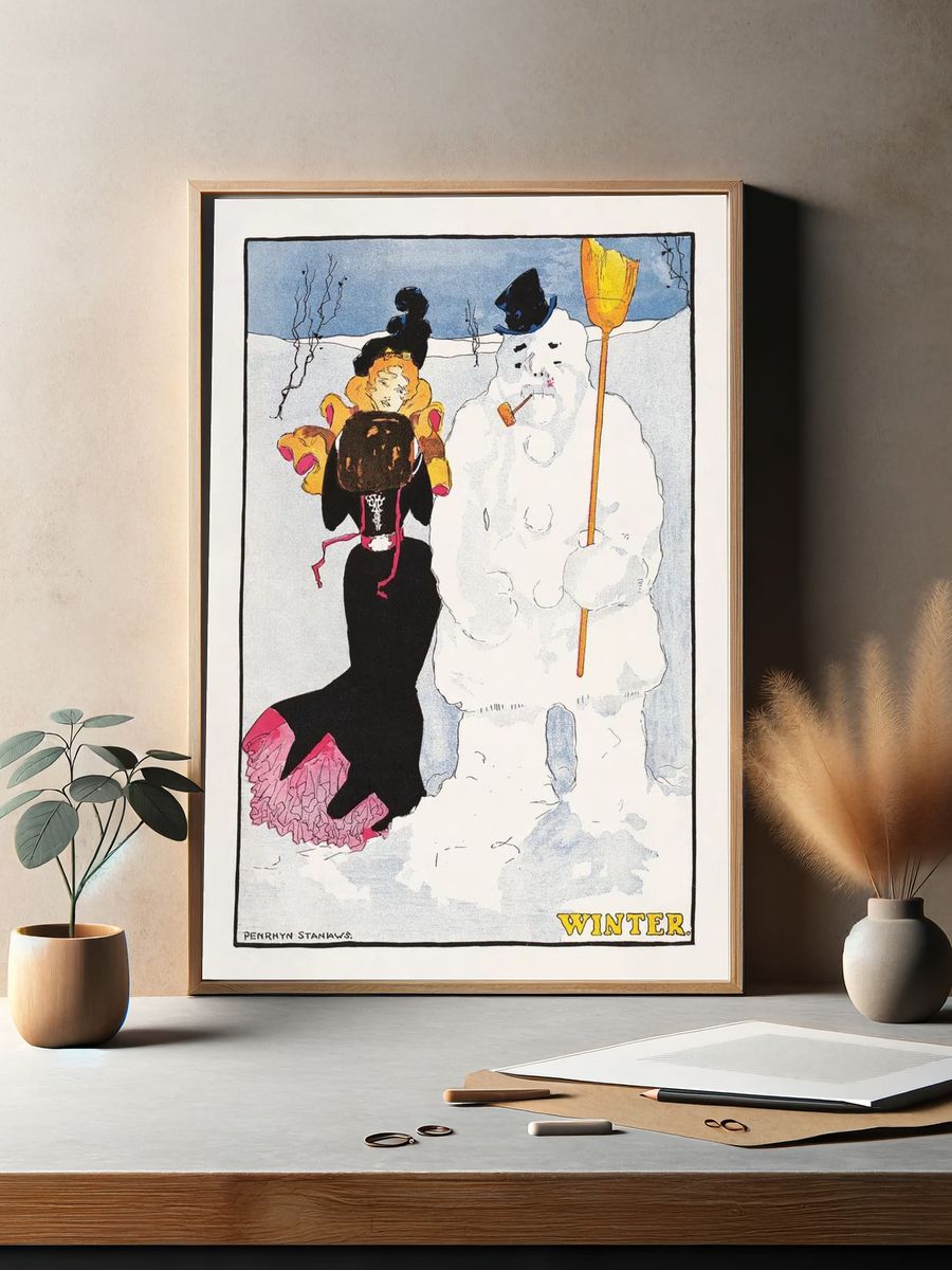Red Streetwear Figure Illustration Poster. — room view 2