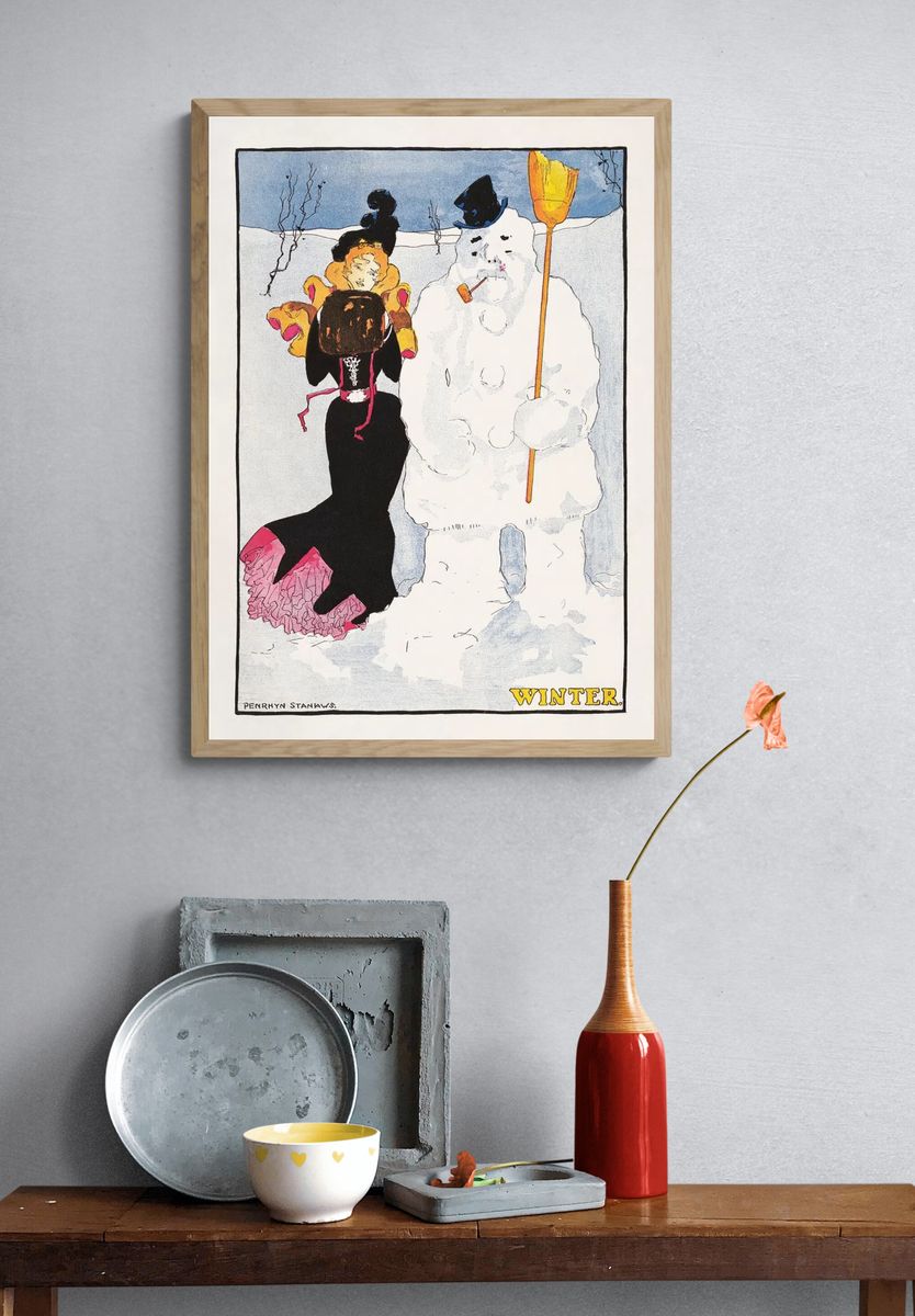 Red Streetwear Figure Illustration Poster. — room view 3