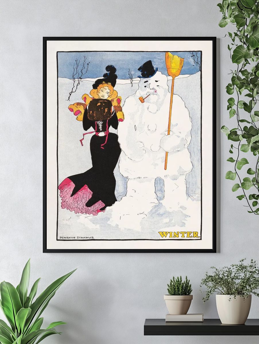 Red Streetwear Figure Illustration Poster. — room view 4