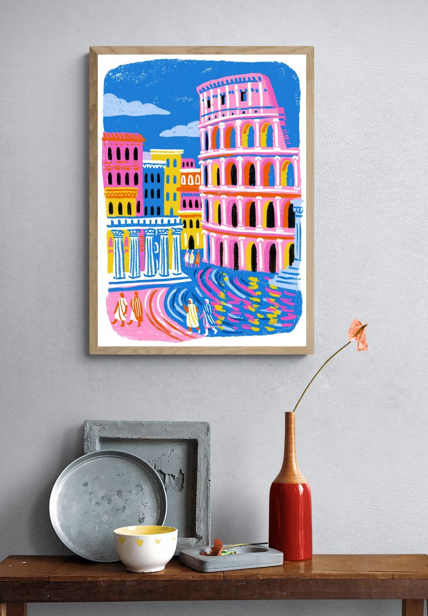 Forest Spirit Embrace Fantasy Print. — room view 3