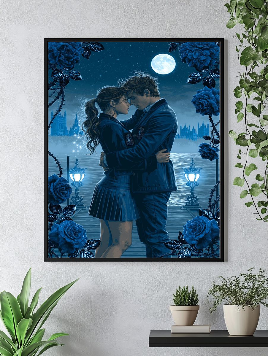 Moonlit Romance Digital Art Poster. — room view 4