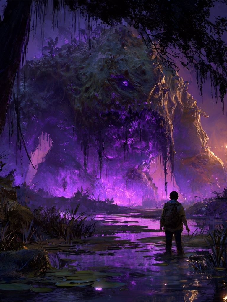Neon Jungle Titan Illustration Poster. poster detail