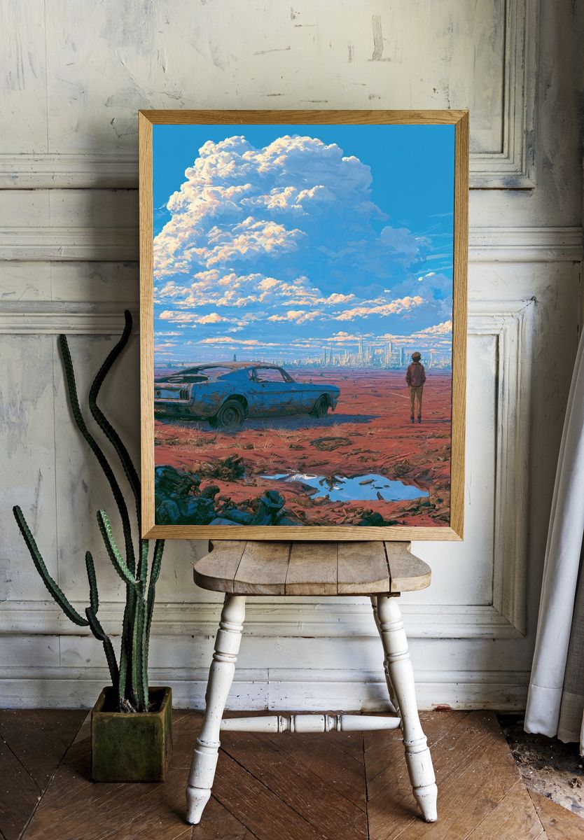 Desert Skyline Dreamscape Poster. — room view 1