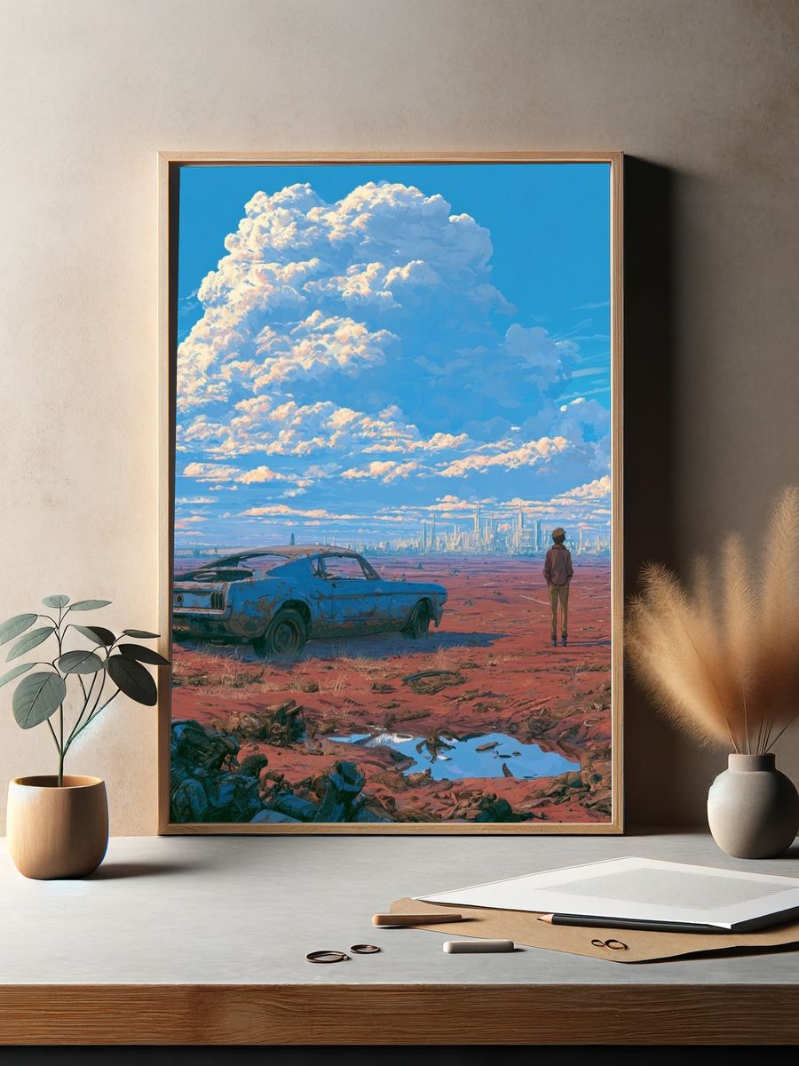 Desert Skyline Dreamscape Poster. — room view 2