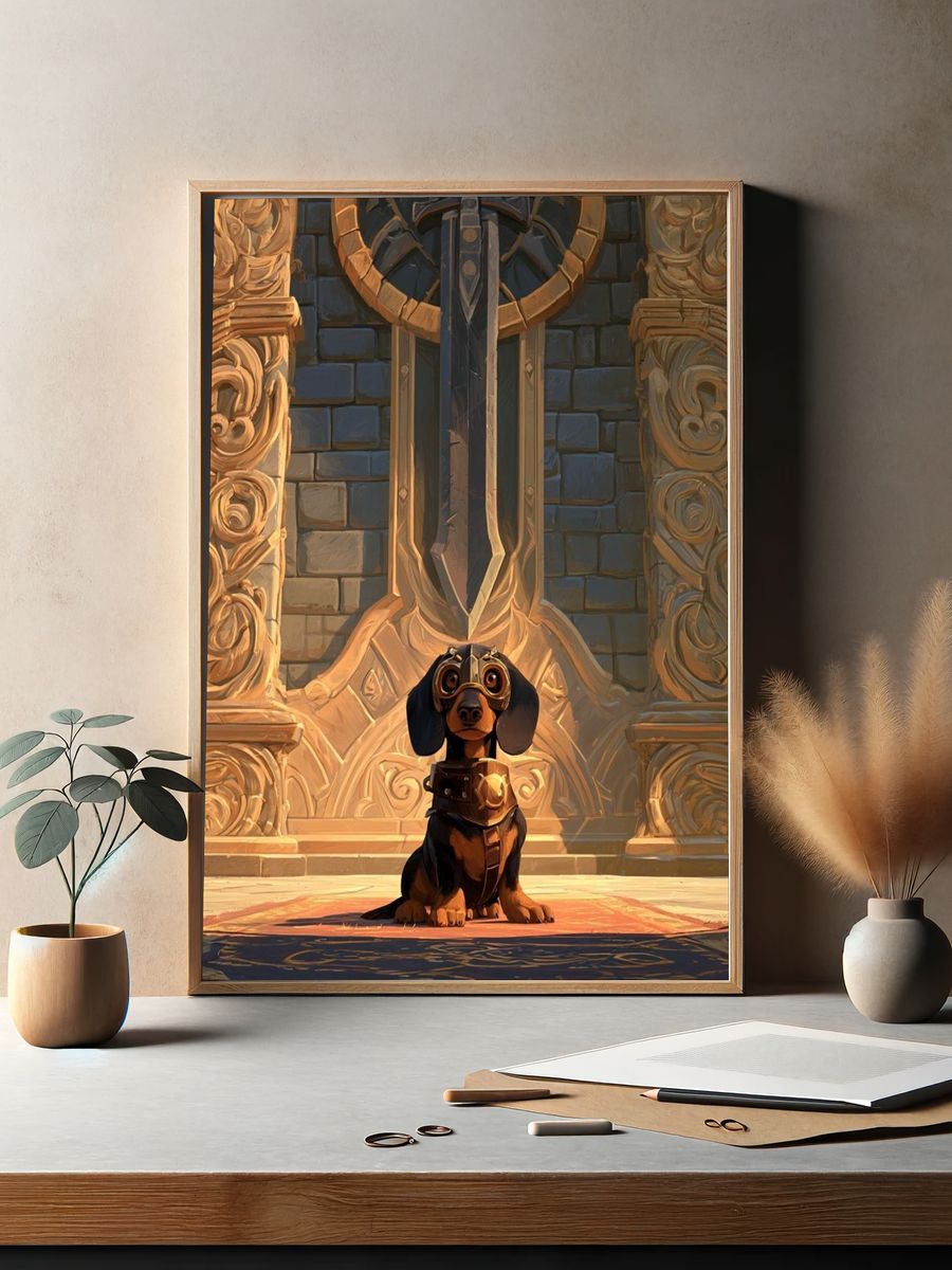 Cyber Elephant Dreamscape Print. — room view 2
