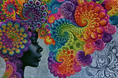 Colorful Floral Mind Poster. poster