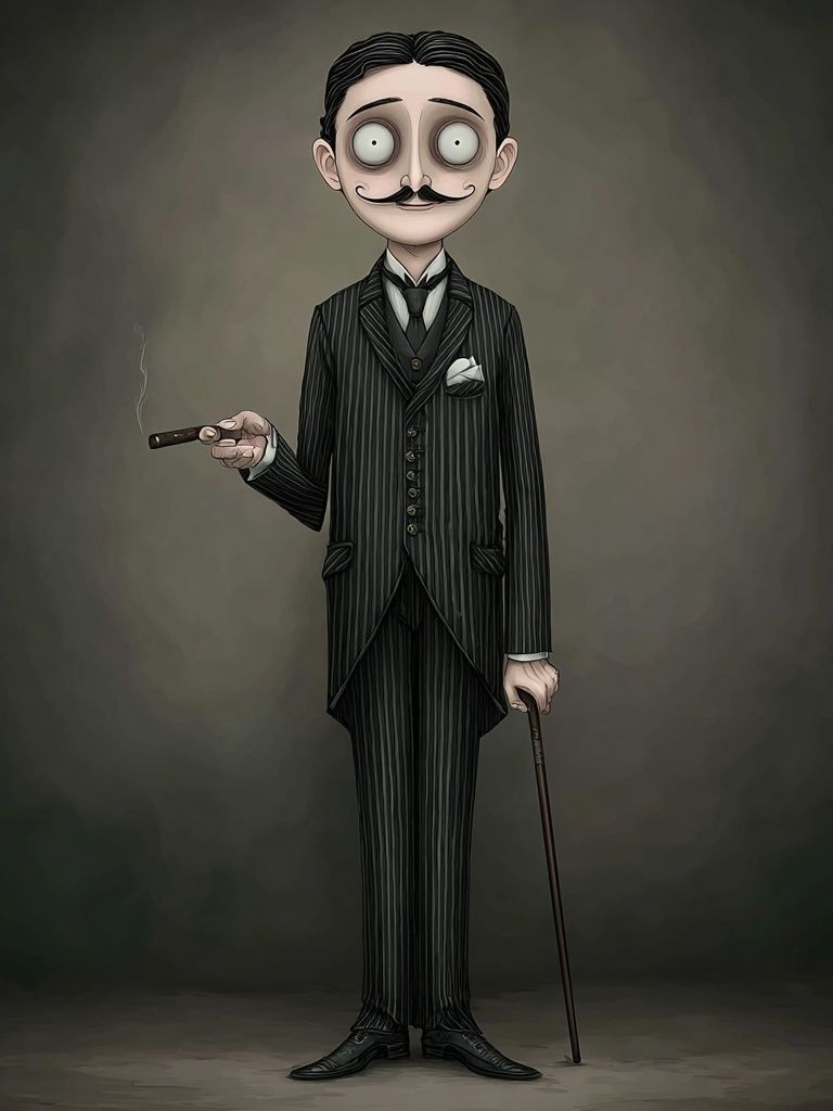 Gothic Gentleman Illustration Poster. poster detail