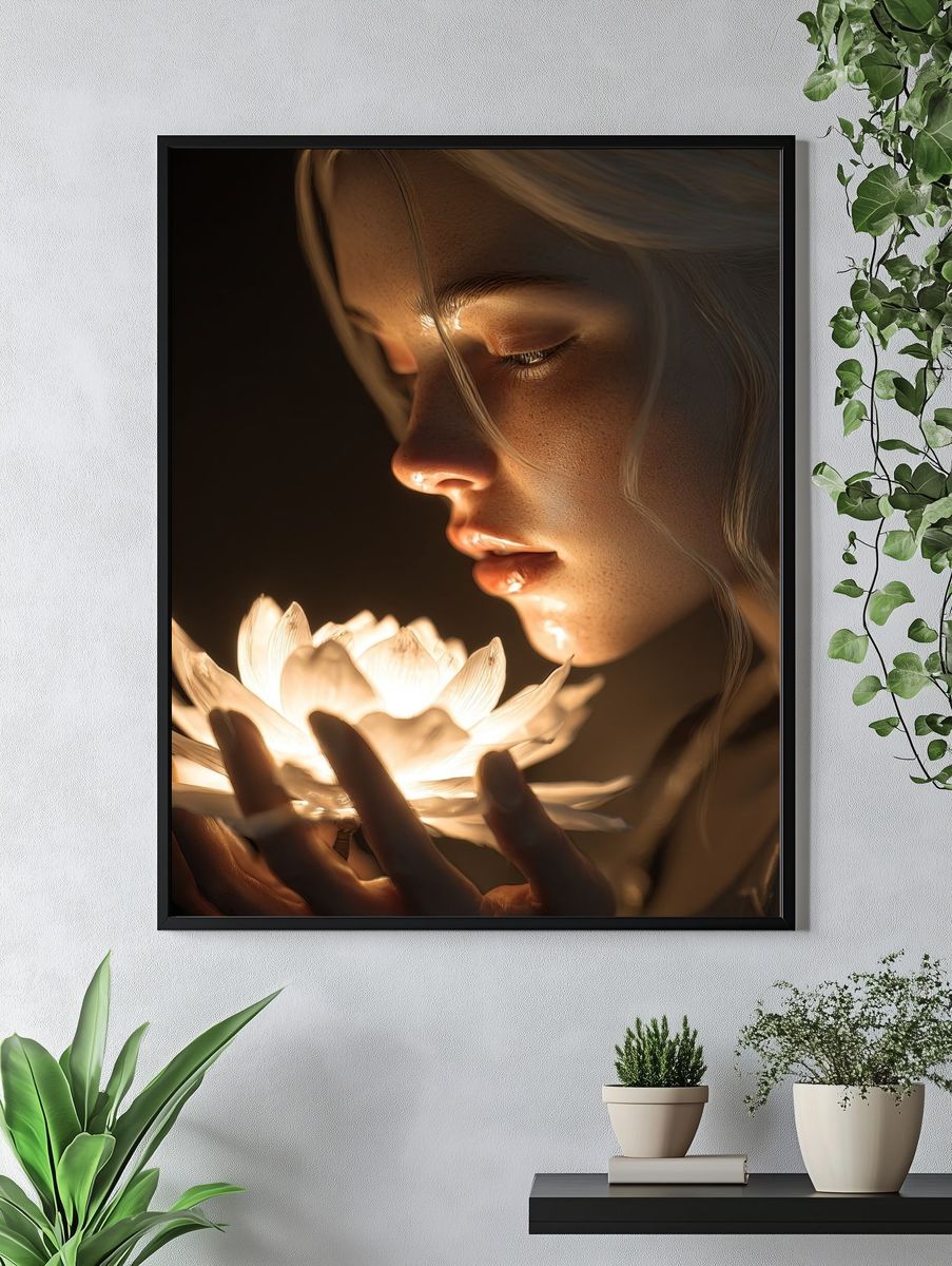 Luminous Woman Portrait Print. — room view 4