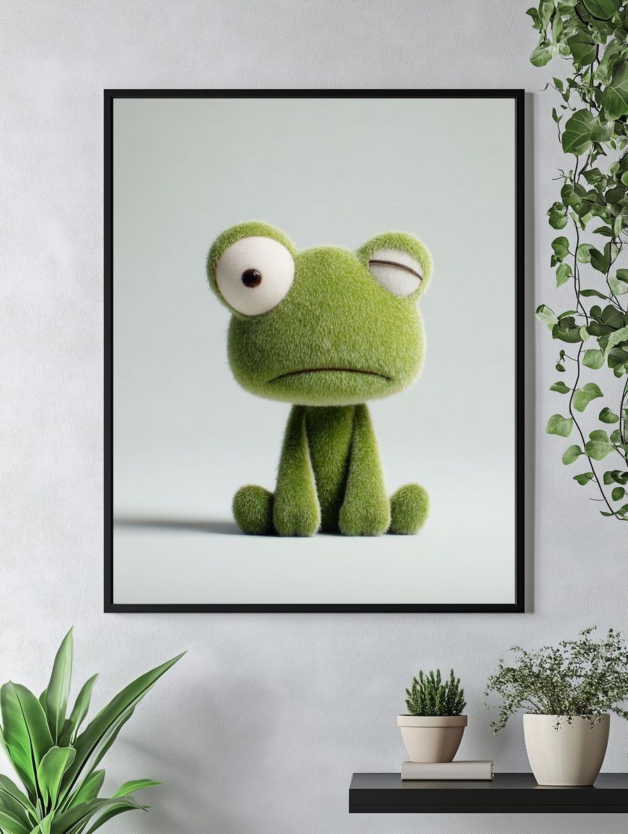 Sad Frog Character Poster. — room view 4