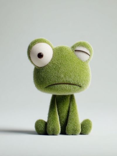 Sad Frog Character Poster. poster