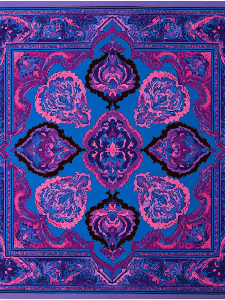 Ornate Floral Mandala Print. poster — illustration art