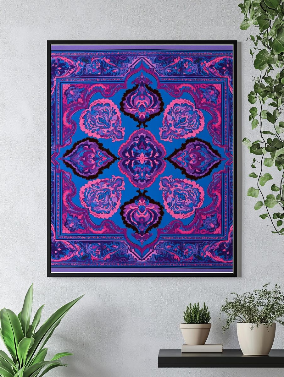 Ornate Floral Mandala Print. — room view 4