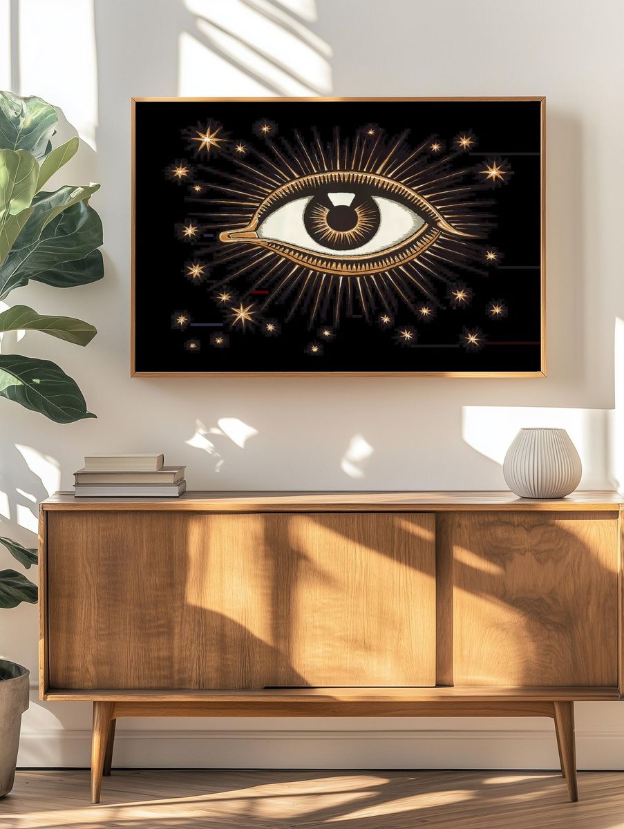 Mystic Eye Celestial Illustration Poster. — room view 3