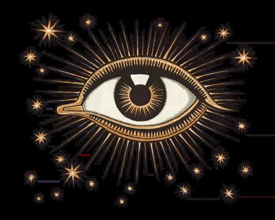 Mystic Eye Celestial Illustration Poster. poster print