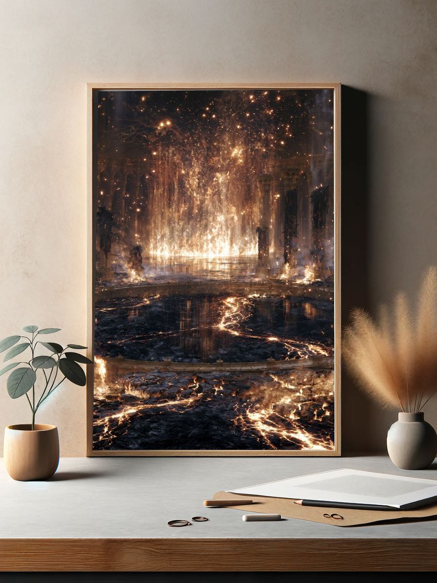 Molten Ruins Fantasy Print. — room view 2