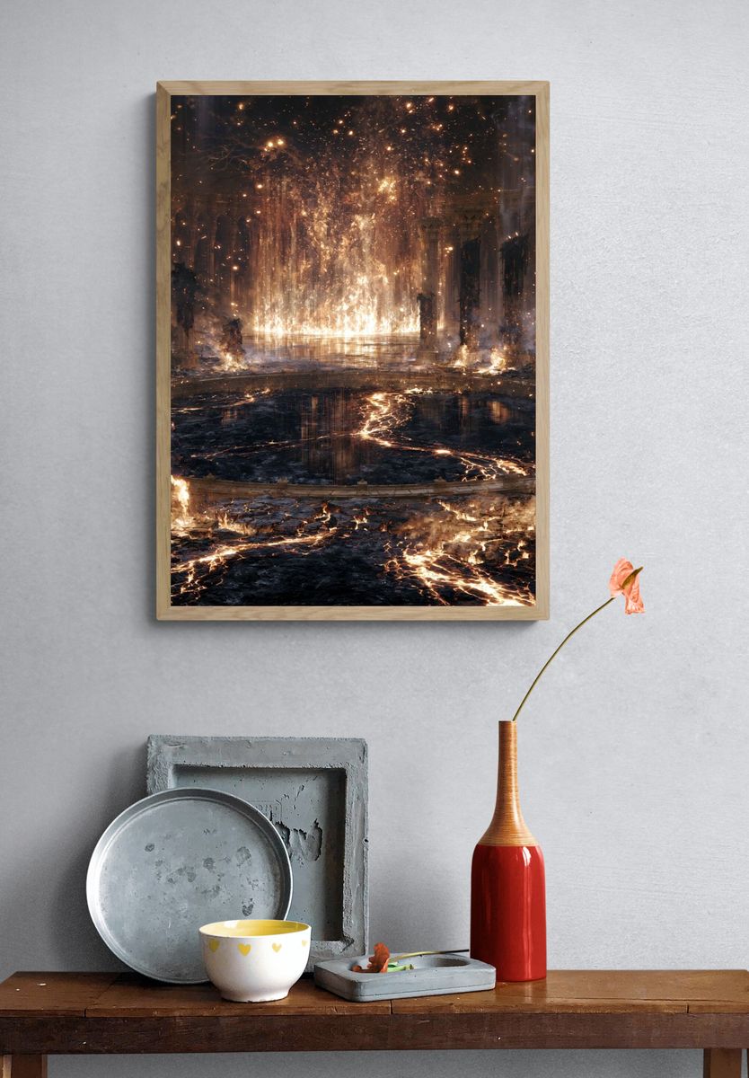 Molten Ruins Fantasy Print. — room view 3